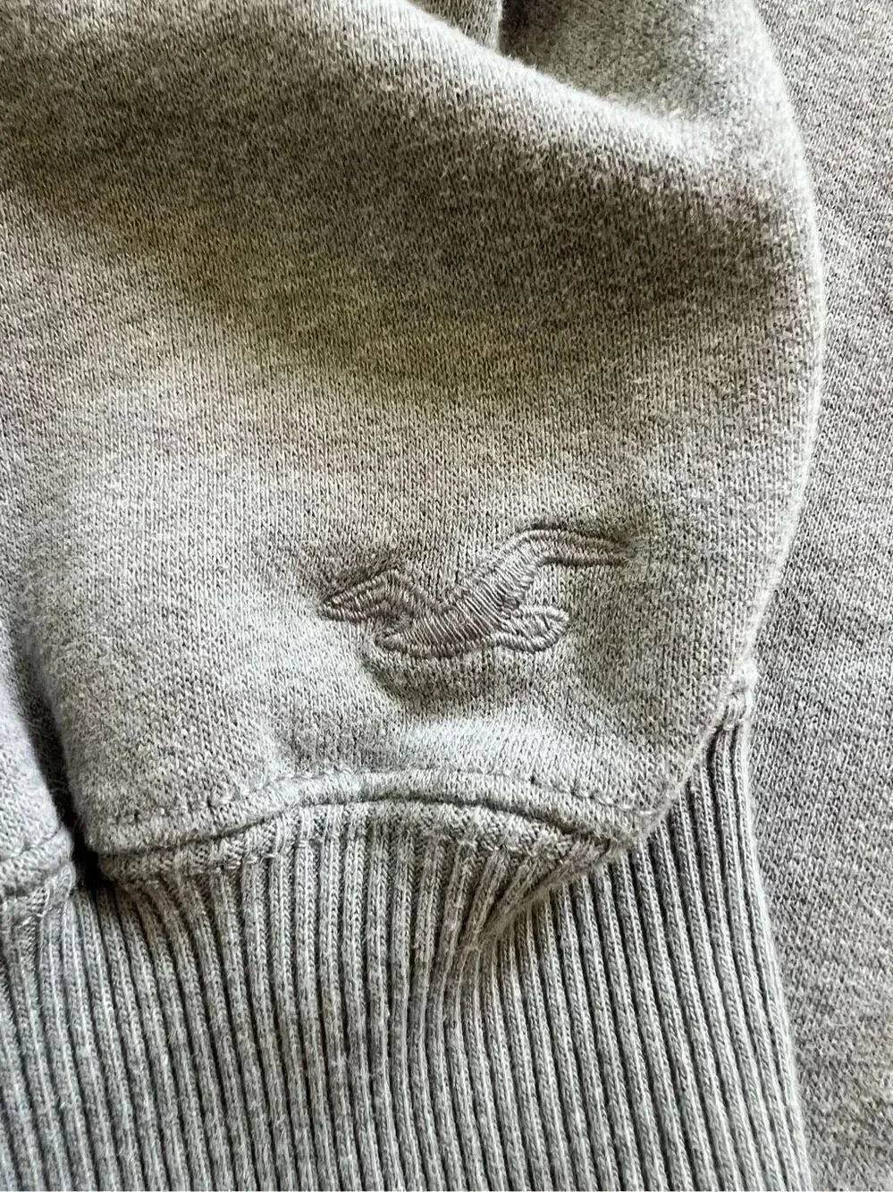 Hollister Heathered Gray Full Zip Hoodie Medium